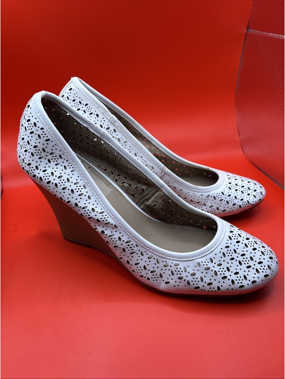 Fergalicious Perforated Wedge Size  11 M